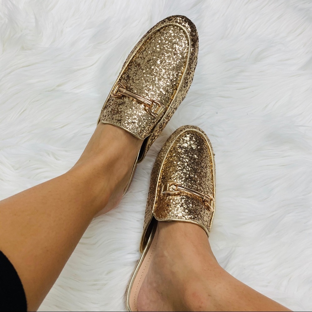 Gold glitter mules - Picture 2 of 6